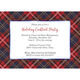 Red Blue Plaid Foil Invitations Image 4 of 5